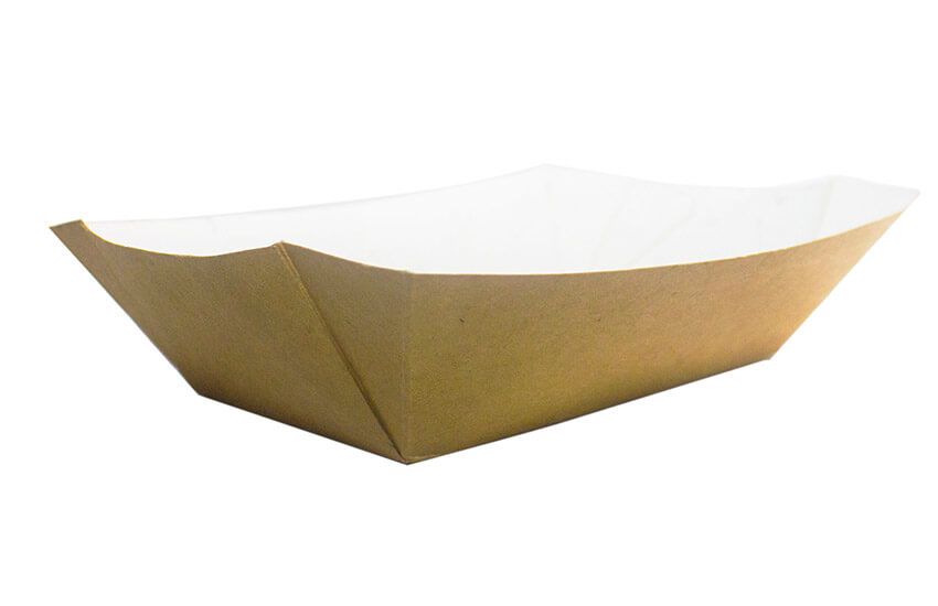 KRAFT CHIP&BURGER TRAY 15X15X4CM X750(Z)